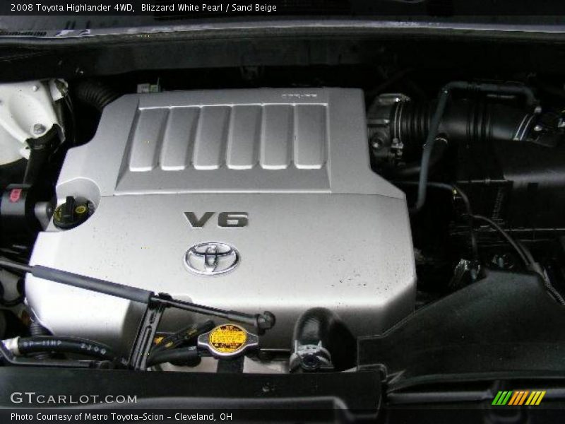 Blizzard White Pearl / Sand Beige 2008 Toyota Highlander 4WD