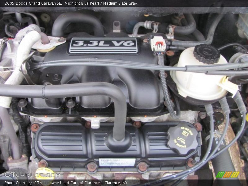 Midnight Blue Pearl / Medium Slate Gray 2005 Dodge Grand Caravan SE