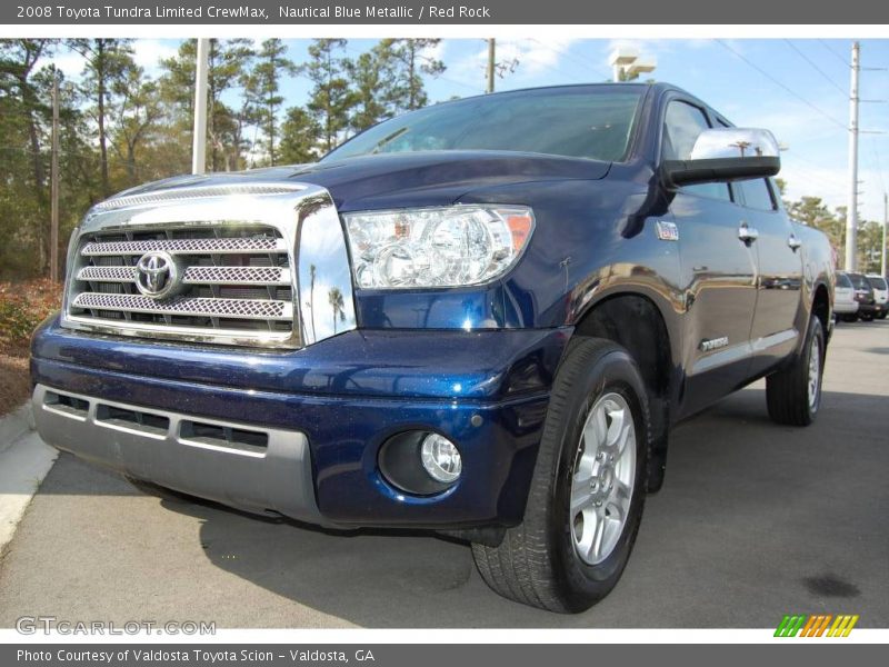 Nautical Blue Metallic / Red Rock 2008 Toyota Tundra Limited CrewMax