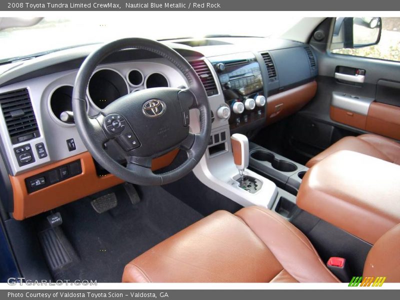 Nautical Blue Metallic / Red Rock 2008 Toyota Tundra Limited CrewMax