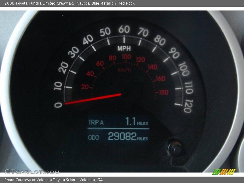 Nautical Blue Metallic / Red Rock 2008 Toyota Tundra Limited CrewMax