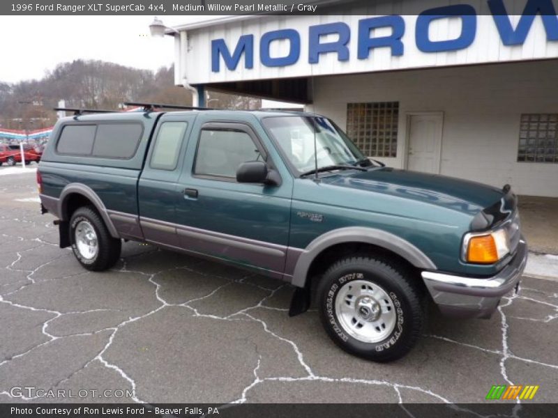 Medium Willow Pearl Metallic / Gray 1996 Ford Ranger XLT SuperCab 4x4