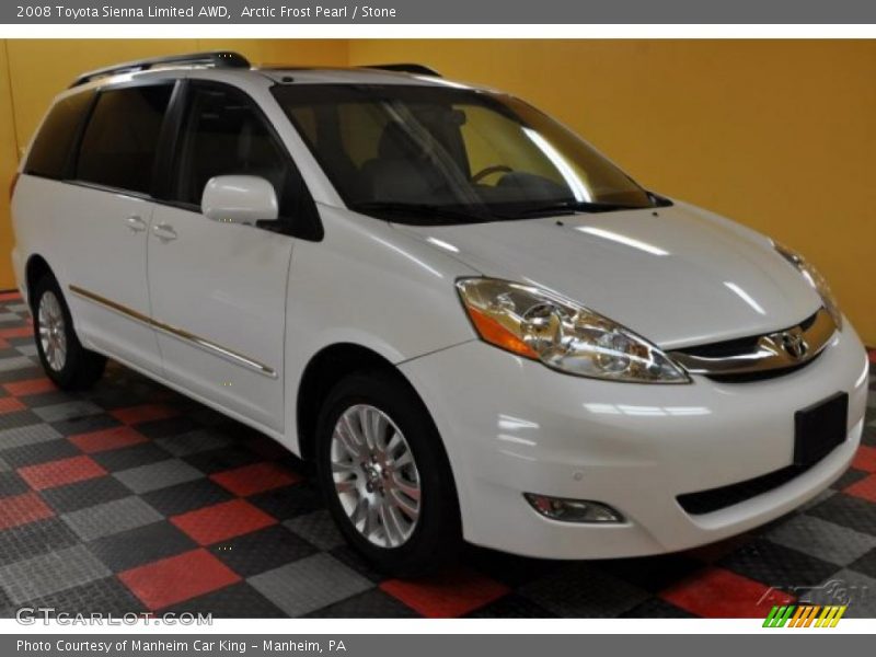 Arctic Frost Pearl / Stone 2008 Toyota Sienna Limited AWD