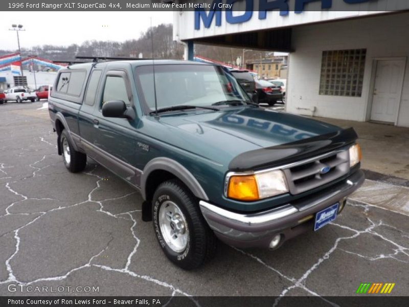 Medium Willow Pearl Metallic / Gray 1996 Ford Ranger XLT SuperCab 4x4