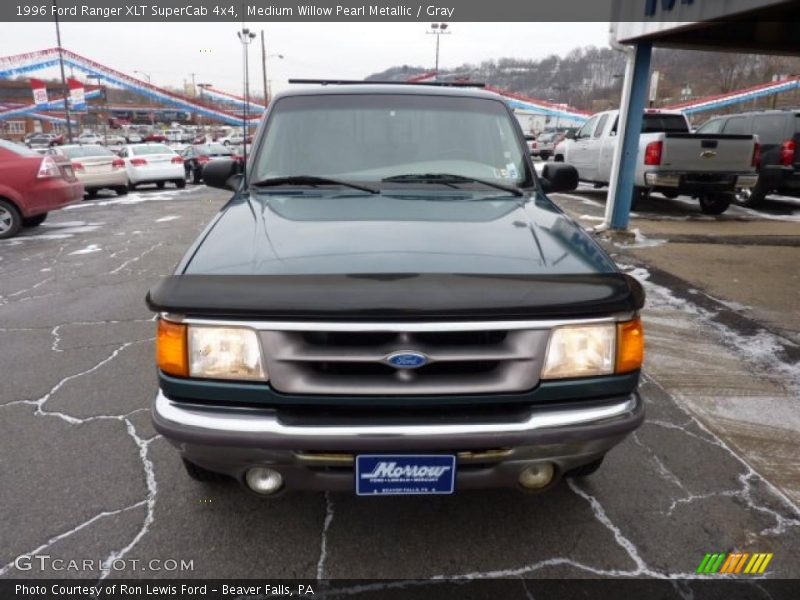 Medium Willow Pearl Metallic / Gray 1996 Ford Ranger XLT SuperCab 4x4