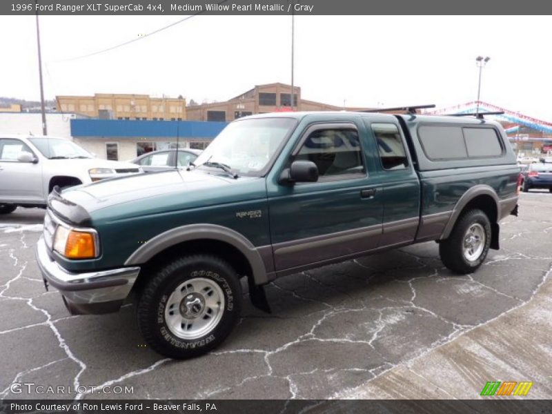 Medium Willow Pearl Metallic / Gray 1996 Ford Ranger XLT SuperCab 4x4