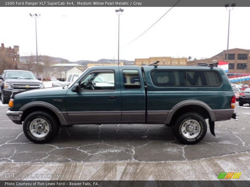 Medium Willow Pearl Metallic / Gray 1996 Ford Ranger XLT SuperCab 4x4
