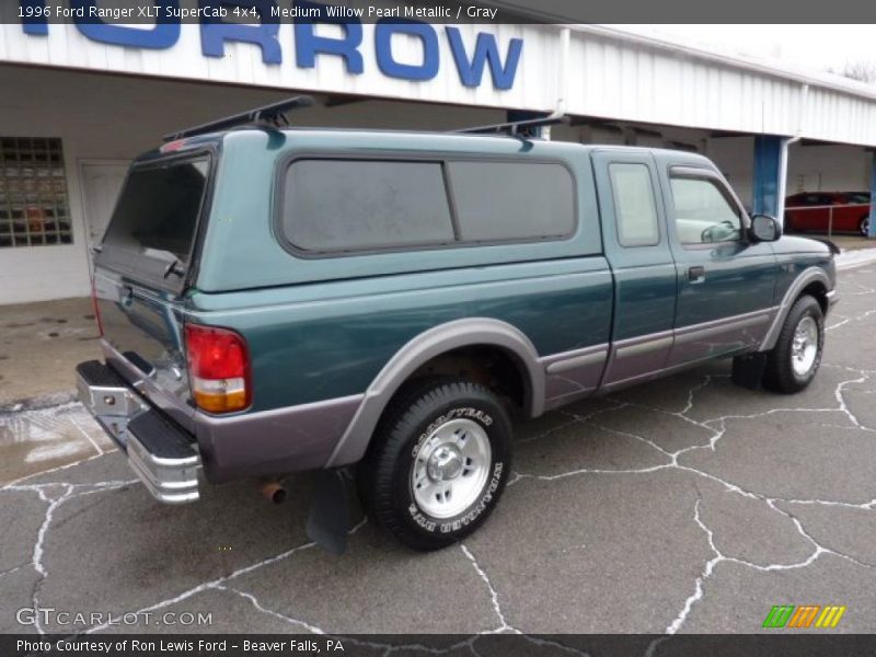Medium Willow Pearl Metallic / Gray 1996 Ford Ranger XLT SuperCab 4x4