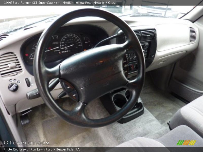 Medium Willow Pearl Metallic / Gray 1996 Ford Ranger XLT SuperCab 4x4