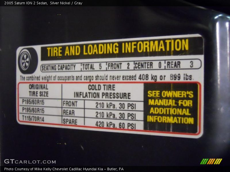 Silver Nickel / Gray 2005 Saturn ION 2 Sedan