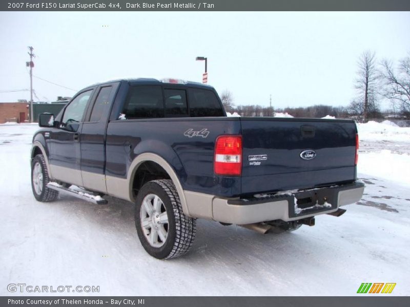 Dark Blue Pearl Metallic / Tan 2007 Ford F150 Lariat SuperCab 4x4