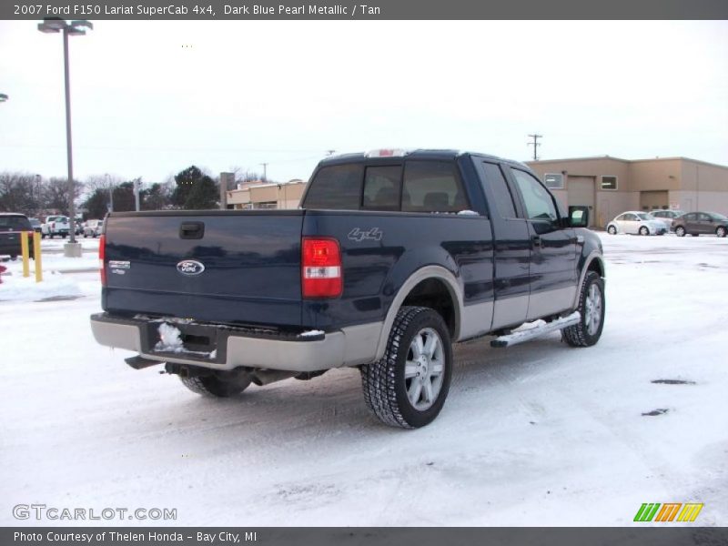 Dark Blue Pearl Metallic / Tan 2007 Ford F150 Lariat SuperCab 4x4