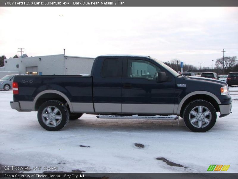 Dark Blue Pearl Metallic / Tan 2007 Ford F150 Lariat SuperCab 4x4