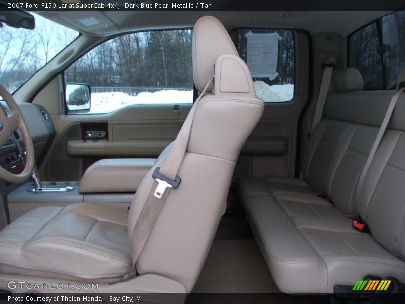 Dark Blue Pearl Metallic / Tan 2007 Ford F150 Lariat SuperCab 4x4