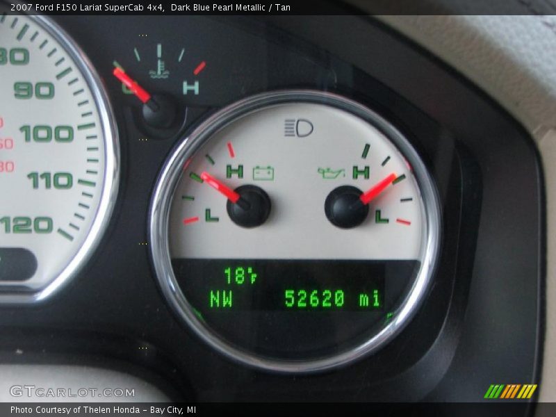 Dark Blue Pearl Metallic / Tan 2007 Ford F150 Lariat SuperCab 4x4
