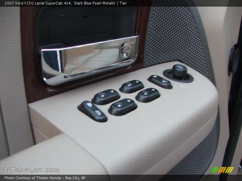 Dark Blue Pearl Metallic / Tan 2007 Ford F150 Lariat SuperCab 4x4