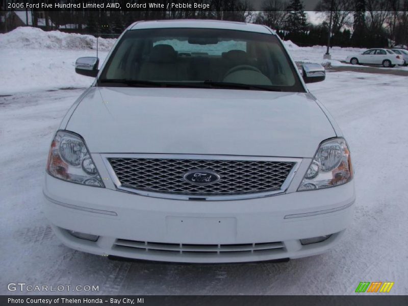 Oxford White / Pebble Beige 2006 Ford Five Hundred Limited AWD