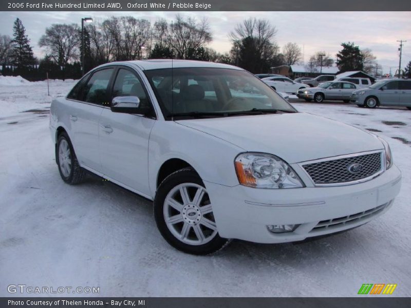 Oxford White / Pebble Beige 2006 Ford Five Hundred Limited AWD