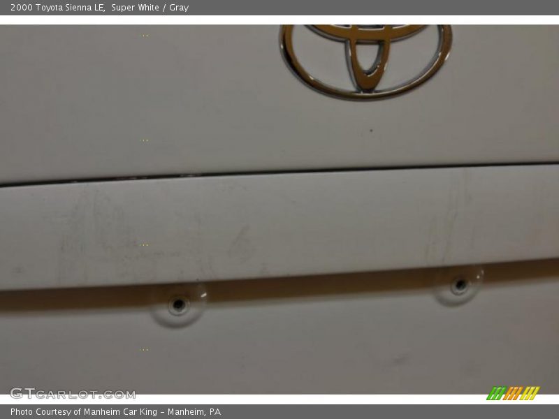 Super White / Gray 2000 Toyota Sienna LE