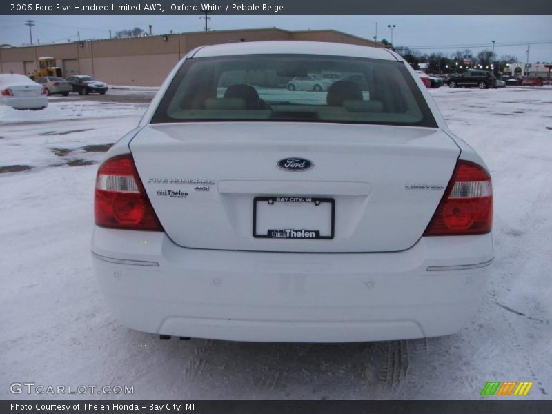 Oxford White / Pebble Beige 2006 Ford Five Hundred Limited AWD