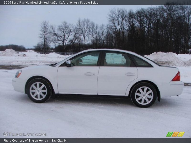 Oxford White / Pebble Beige 2006 Ford Five Hundred Limited AWD
