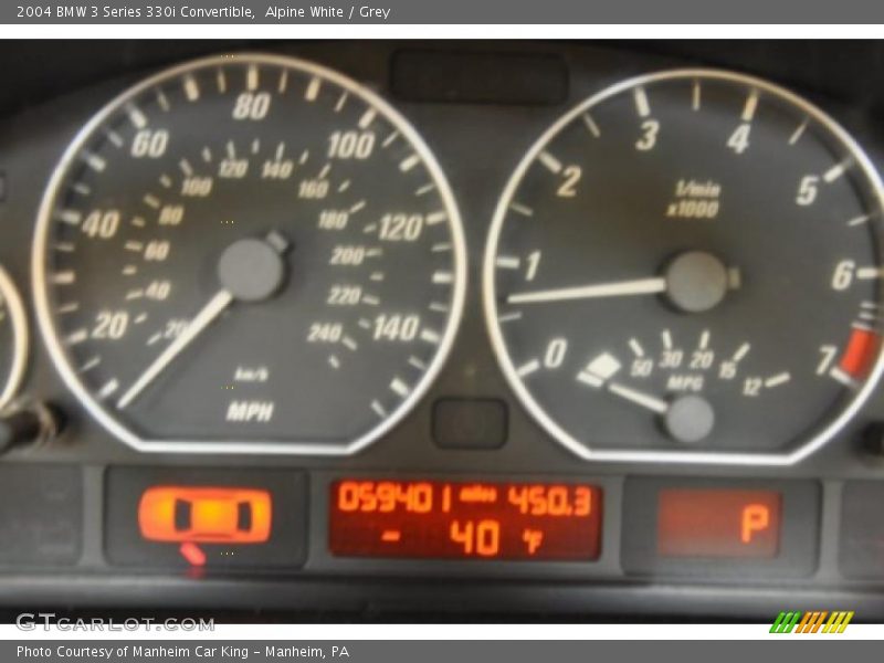 Alpine White / Grey 2004 BMW 3 Series 330i Convertible