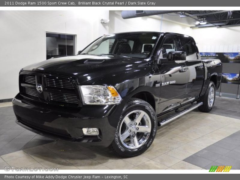 Brilliant Black Crystal Pearl / Dark Slate Gray 2011 Dodge Ram 1500 Sport Crew Cab