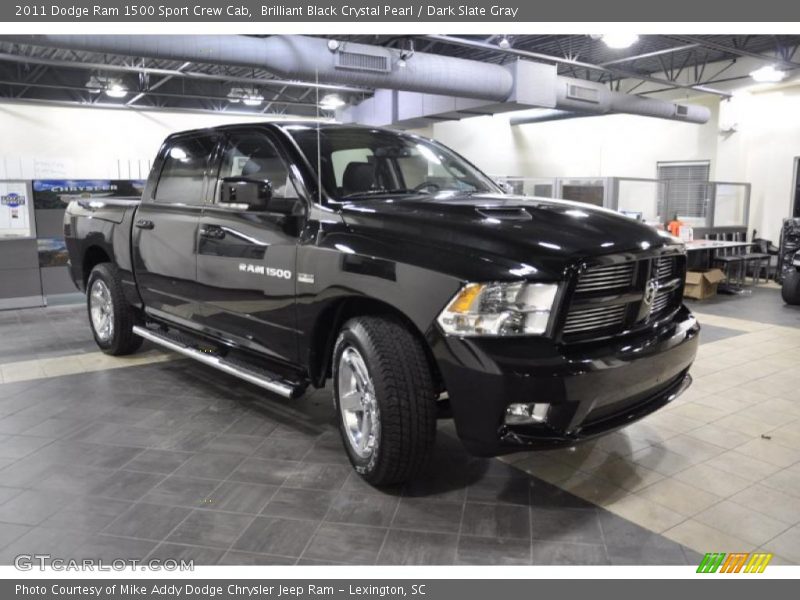 Brilliant Black Crystal Pearl / Dark Slate Gray 2011 Dodge Ram 1500 Sport Crew Cab