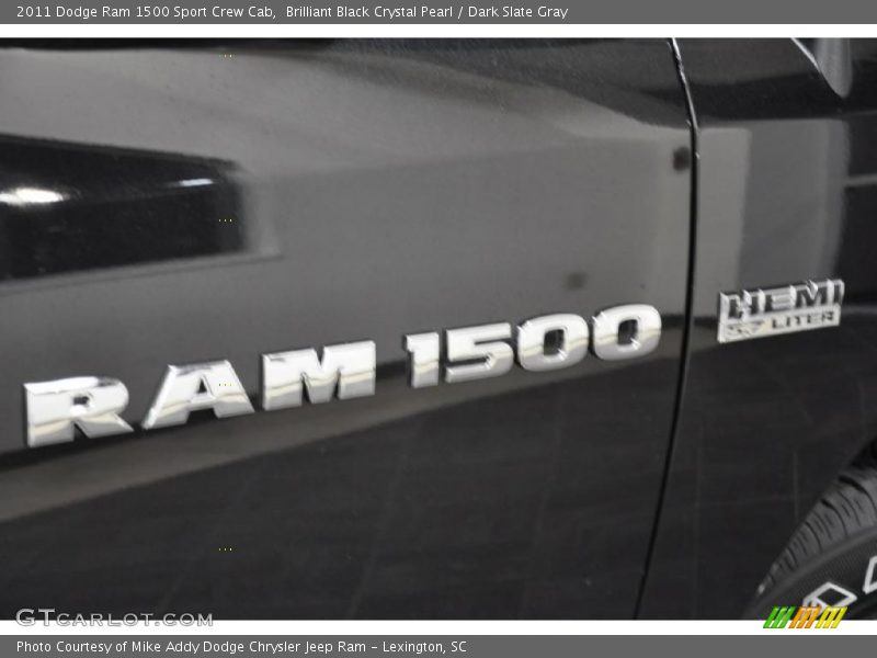 Brilliant Black Crystal Pearl / Dark Slate Gray 2011 Dodge Ram 1500 Sport Crew Cab