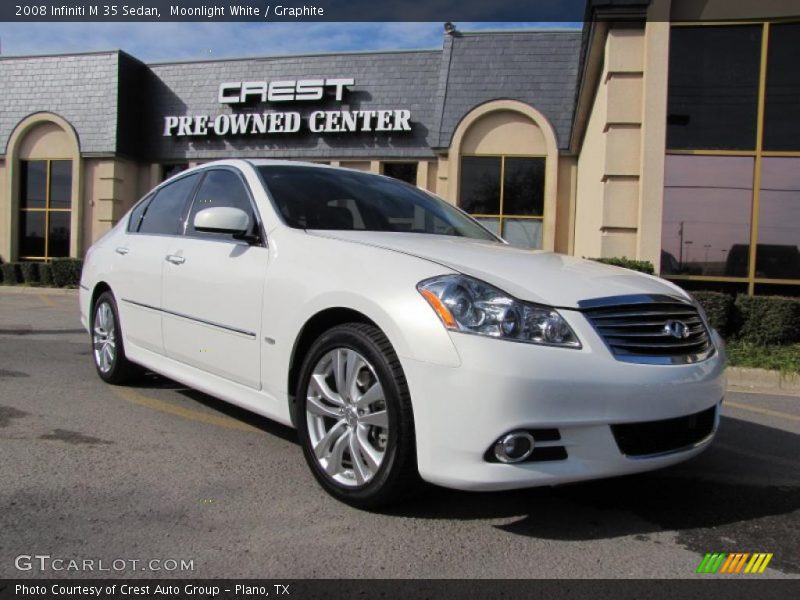 Moonlight White / Graphite 2008 Infiniti M 35 Sedan