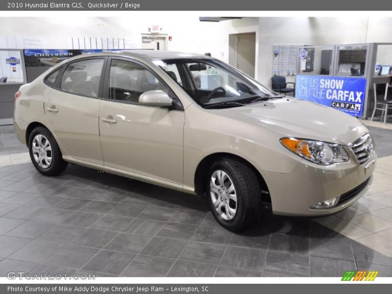 Quicksilver / Beige 2010 Hyundai Elantra GLS