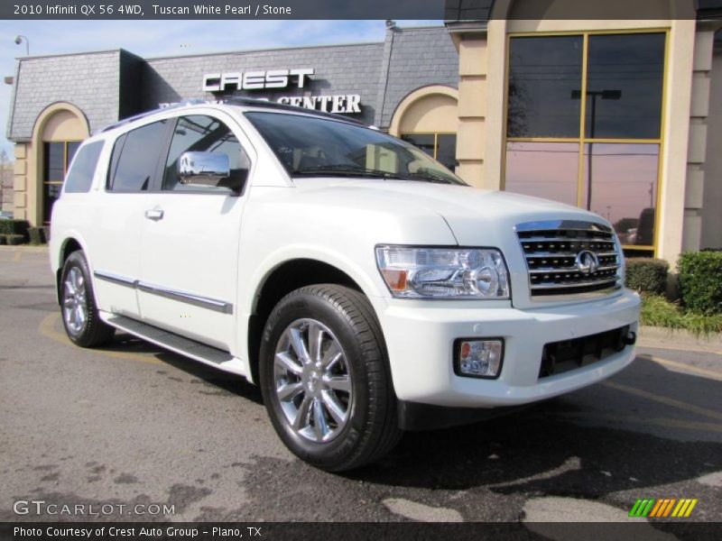 Tuscan White Pearl / Stone 2010 Infiniti QX 56 4WD