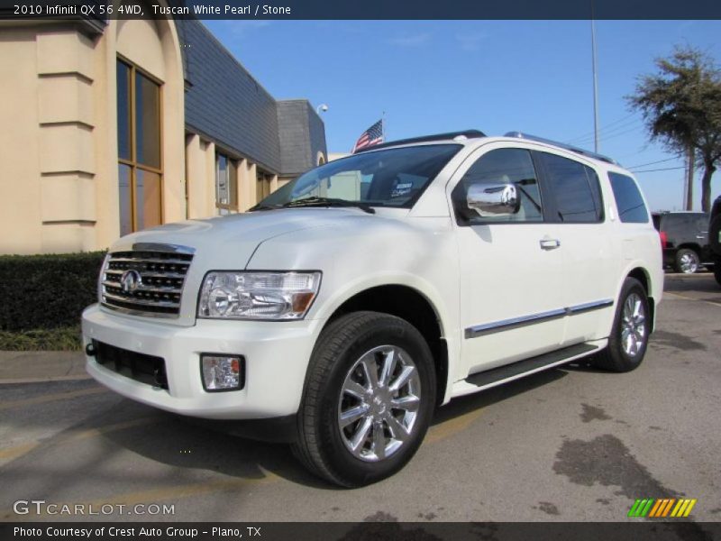 Tuscan White Pearl / Stone 2010 Infiniti QX 56 4WD