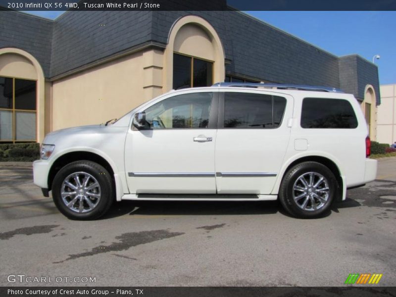 Tuscan White Pearl / Stone 2010 Infiniti QX 56 4WD