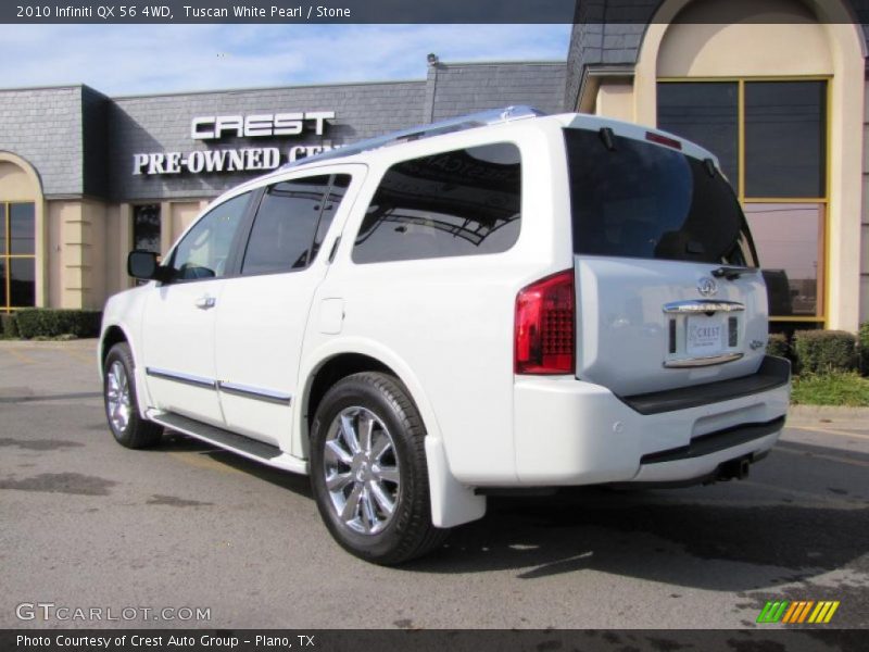 Tuscan White Pearl / Stone 2010 Infiniti QX 56 4WD