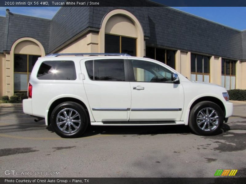 Tuscan White Pearl / Stone 2010 Infiniti QX 56 4WD
