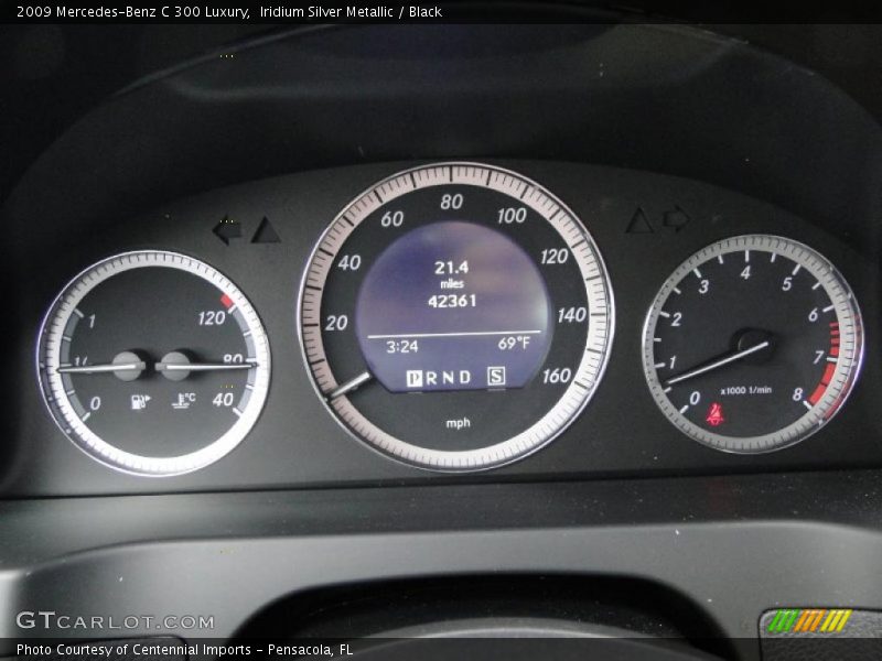 Iridium Silver Metallic / Black 2009 Mercedes-Benz C 300 Luxury