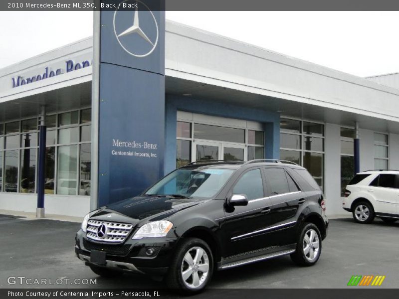 Black / Black 2010 Mercedes-Benz ML 350