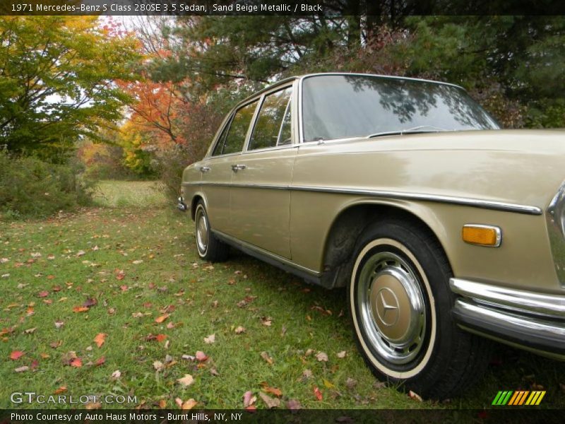 Sand Beige Metallic / Black 1971 Mercedes-Benz S Class 280SE 3.5 Sedan