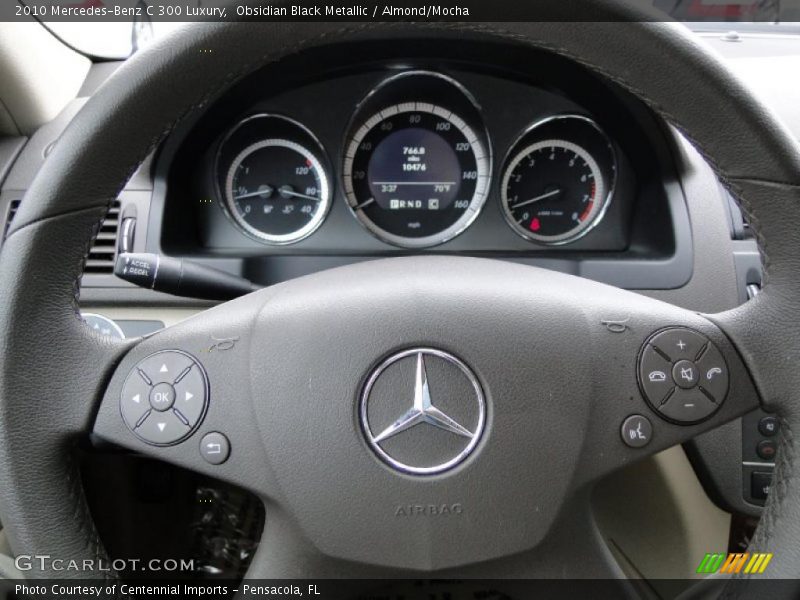 Obsidian Black Metallic / Almond/Mocha 2010 Mercedes-Benz C 300 Luxury