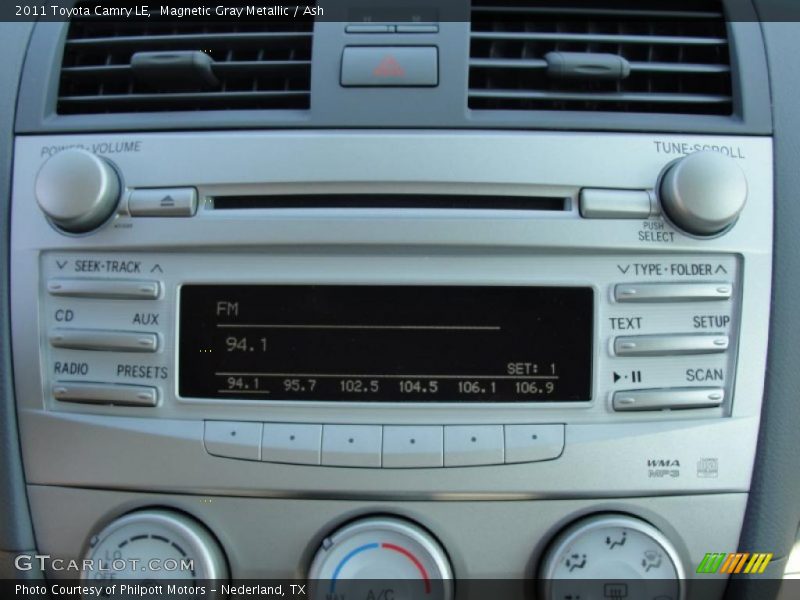 Magnetic Gray Metallic / Ash 2011 Toyota Camry LE