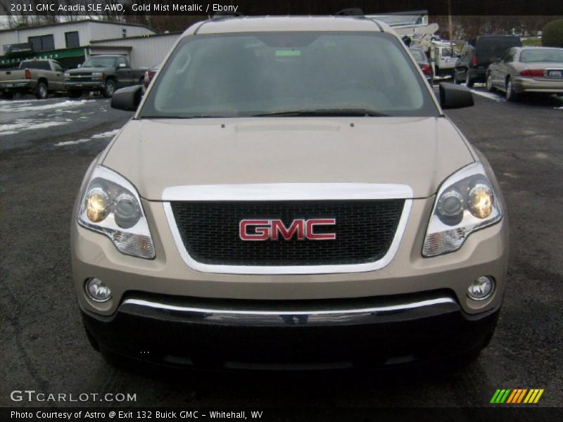 Gold Mist Metallic / Ebony 2011 GMC Acadia SLE AWD