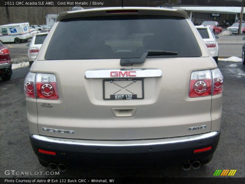 Gold Mist Metallic / Ebony 2011 GMC Acadia SLE AWD