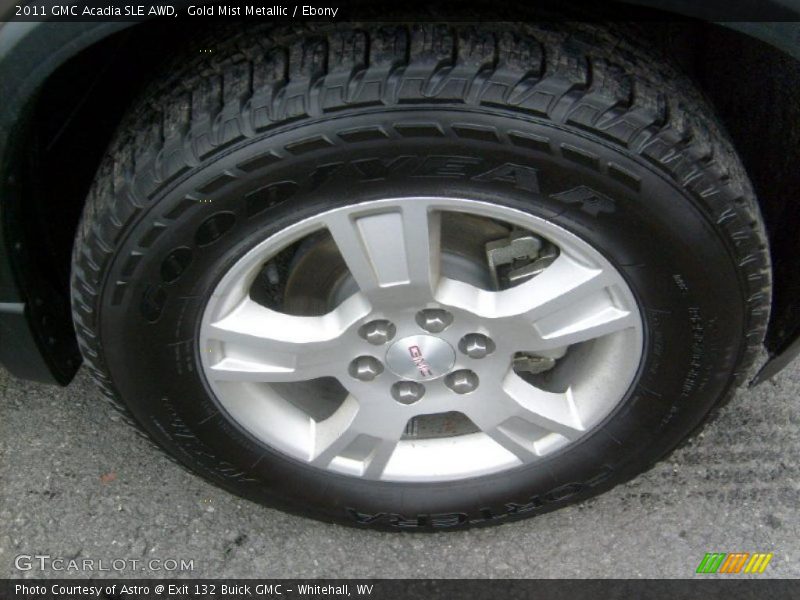 Gold Mist Metallic / Ebony 2011 GMC Acadia SLE AWD