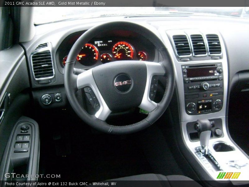 Gold Mist Metallic / Ebony 2011 GMC Acadia SLE AWD