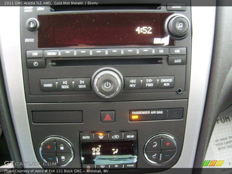 Gold Mist Metallic / Ebony 2011 GMC Acadia SLE AWD