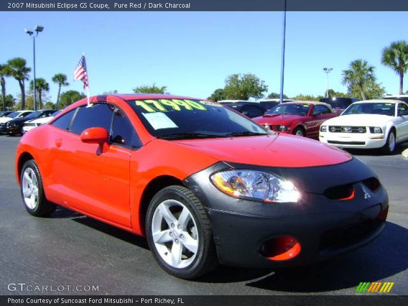 Pure Red / Dark Charcoal 2007 Mitsubishi Eclipse GS Coupe