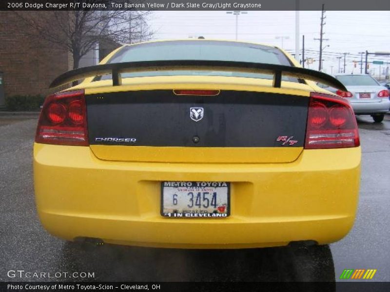 Top Banana Yellow / Dark Slate Gray/Light Graystone 2006 Dodge Charger R/T Daytona