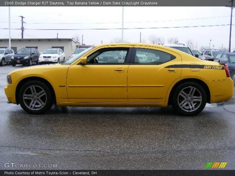 Top Banana Yellow / Dark Slate Gray/Light Graystone 2006 Dodge Charger R/T Daytona