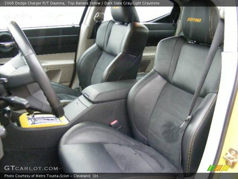 Top Banana Yellow / Dark Slate Gray/Light Graystone 2006 Dodge Charger R/T Daytona